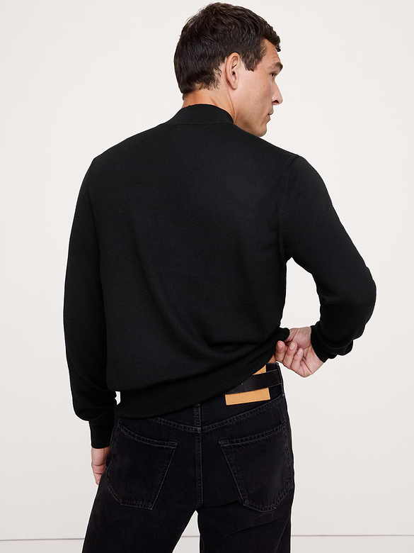 Merino Mock-Neck Sweater