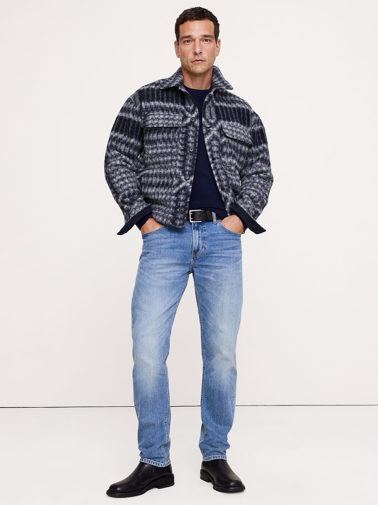 Boiled Wool-Blend Shirt Jacket | Banana Republic