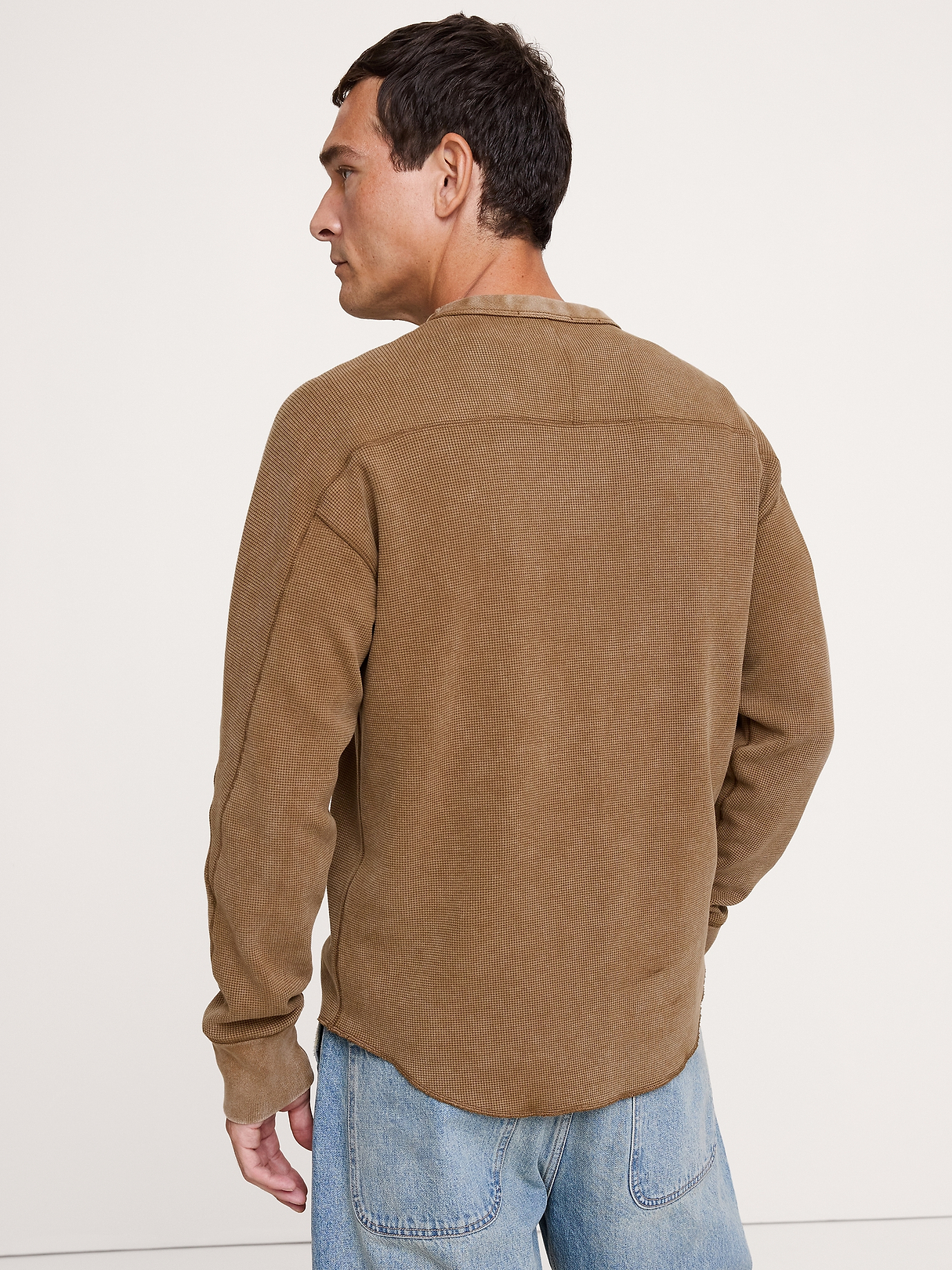 Cotton Waffle-Knit T-Shirt | Banana Republic