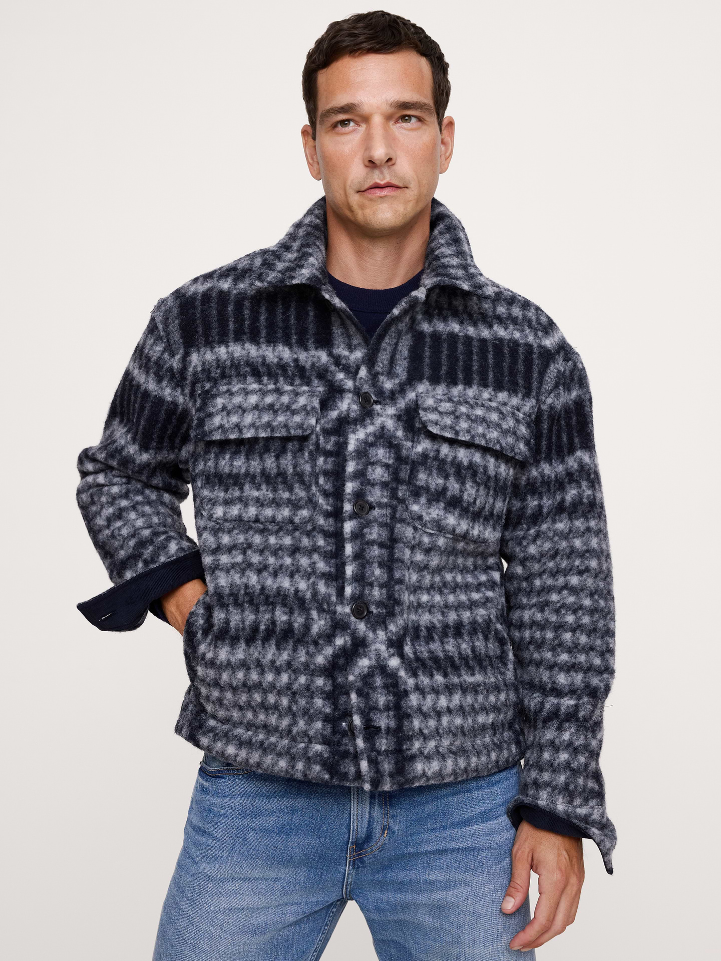 Image number 4 showing, Boiled Wool Shirt Jacket