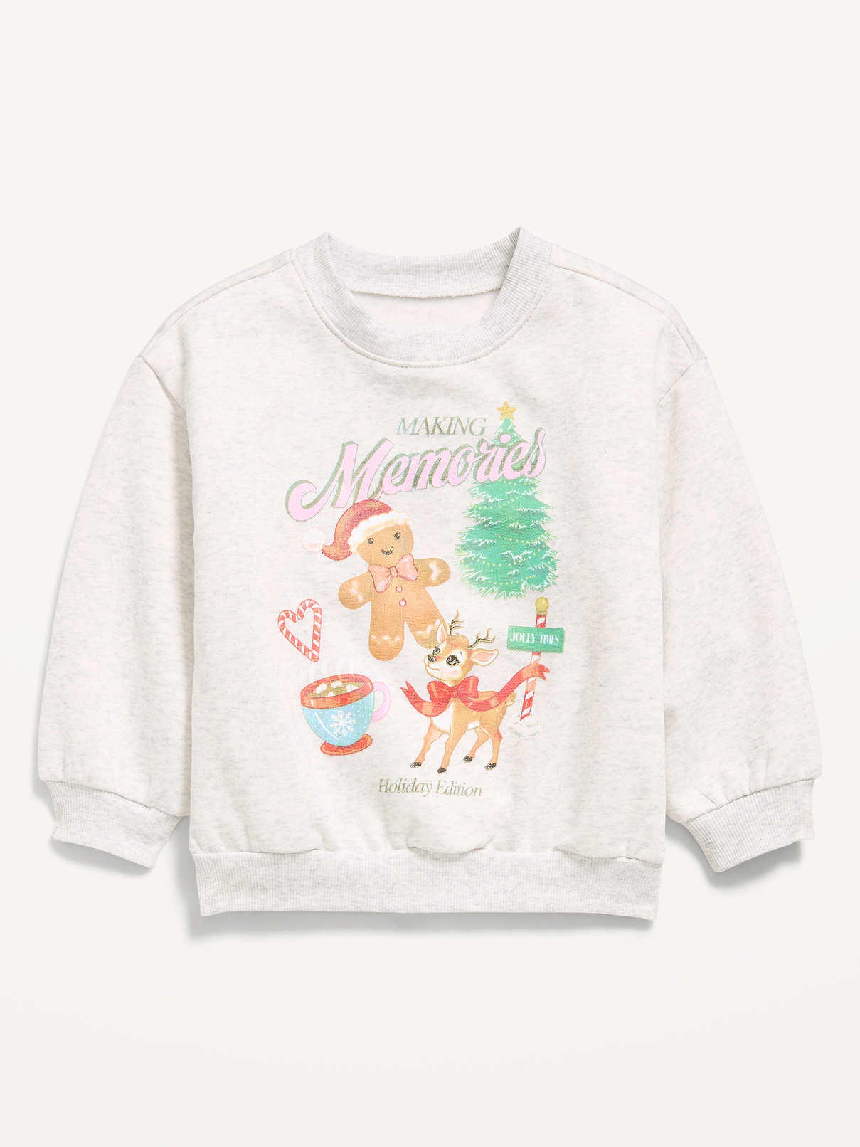 Image 1 of 1, crew neck, long sleeves, drop shoulders, graphic at front, Product #1181667