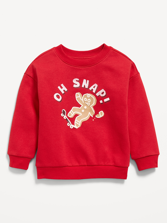 Oversized Long-Sleeve Graphic Sweatshirt for Toddler Boys