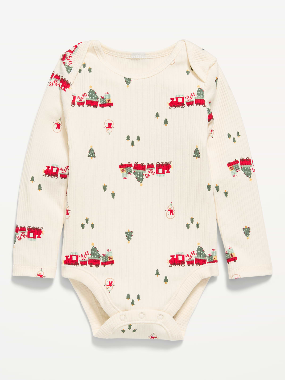 Image 1 of 1, envelope neckline, long sleeves, snaps along inseam, all-over print, Product #1181695