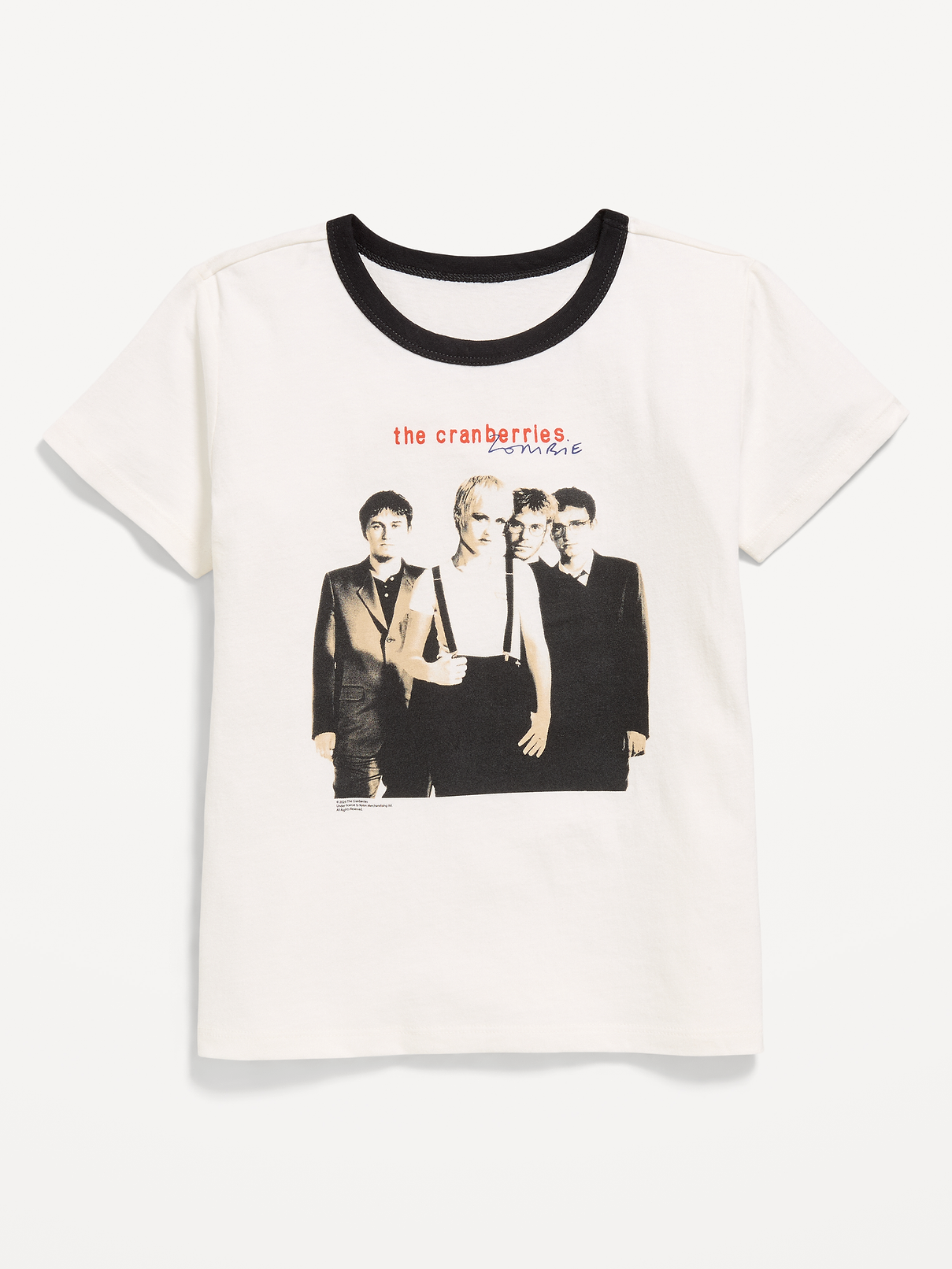 Image 1 of 1, crew neck, short sleeves, licensed graphic at front, ©2026 The Cranberries. All Rights Reserved., Product #906312