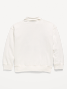 Image 2 of 2, Oversized Quarter-Zip Graphic Sweatshirt for Girls