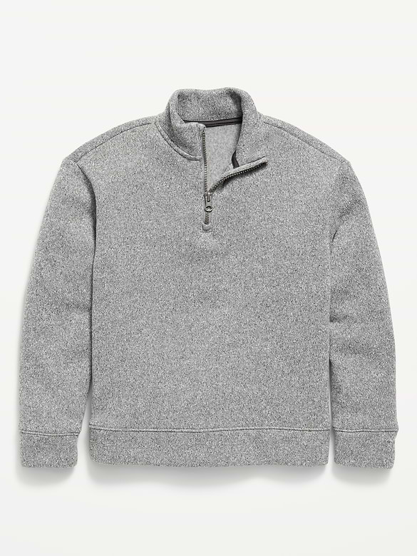 Sweater-Fleece Quarter-Zip for Boys
