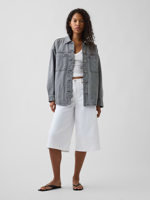 Denim Oversized Shirt Jacket
