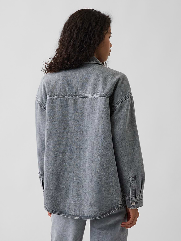 Denim Oversized Shirt Jacket