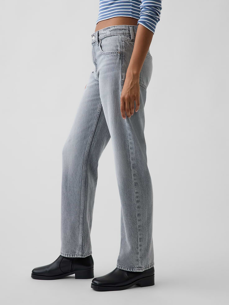 Image number 3 showing, Mid Rise Straight Taper Jeans