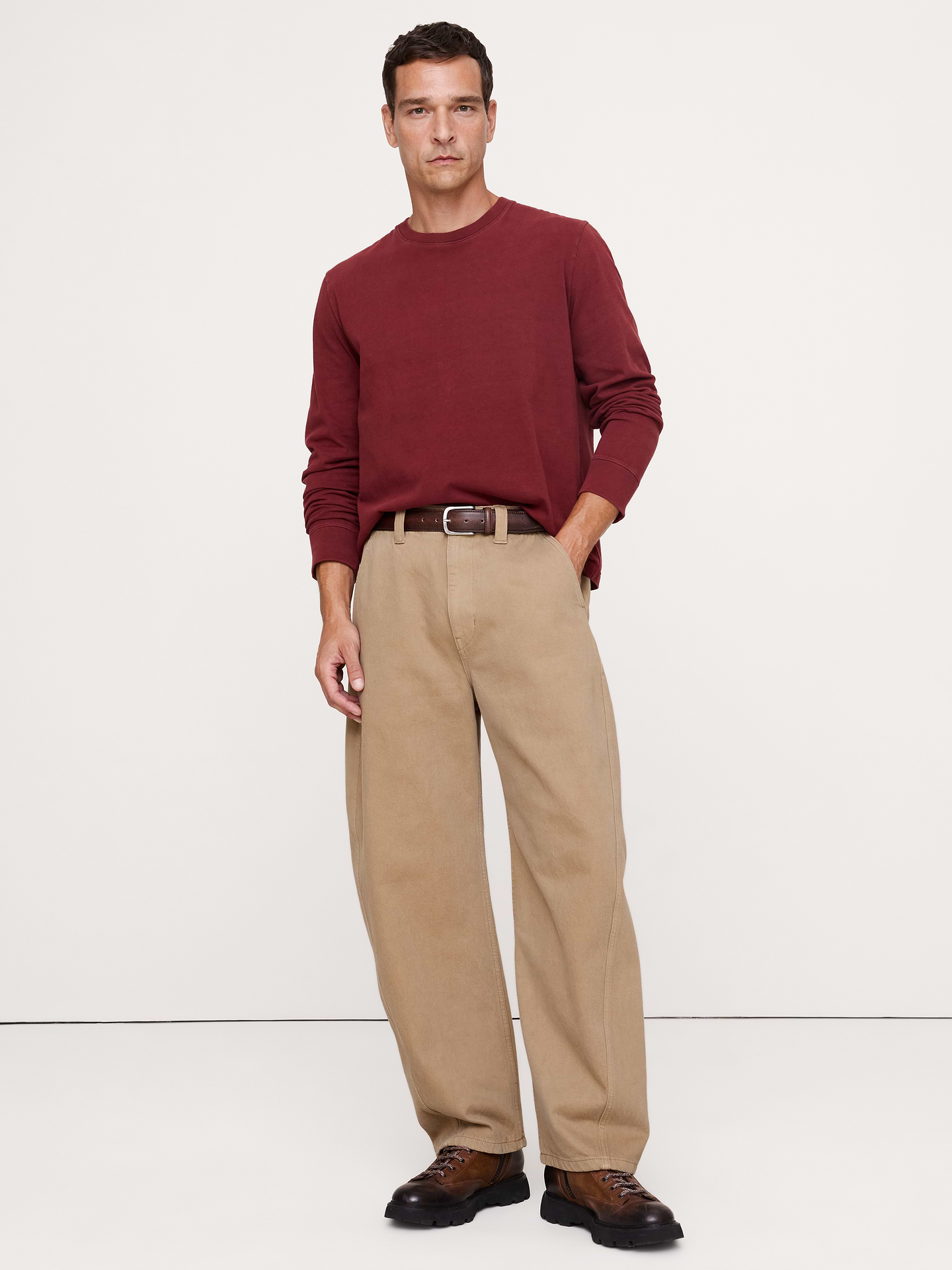 Image number 1 showing, Heavyweight Cotton Long-Sleeve T-Shirt