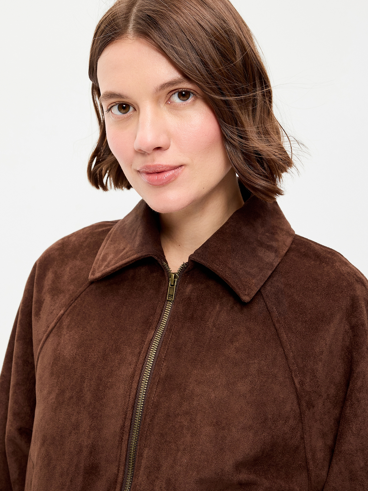 Full-Zip Faux-Suede Harrington Jacket | Old Navy