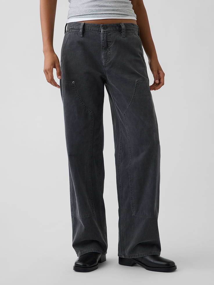 Image number 2 showing, Low Rise '90s Loose Double-Knee Carpenter Pants