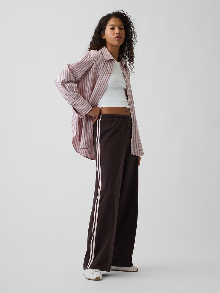 Image number 1 showing, Knit Relaxed Track Pants