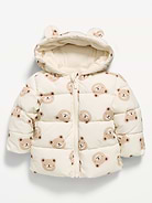 Image number 1 showing, Water-Resistant Printed Critter Puffer Jacket for Baby