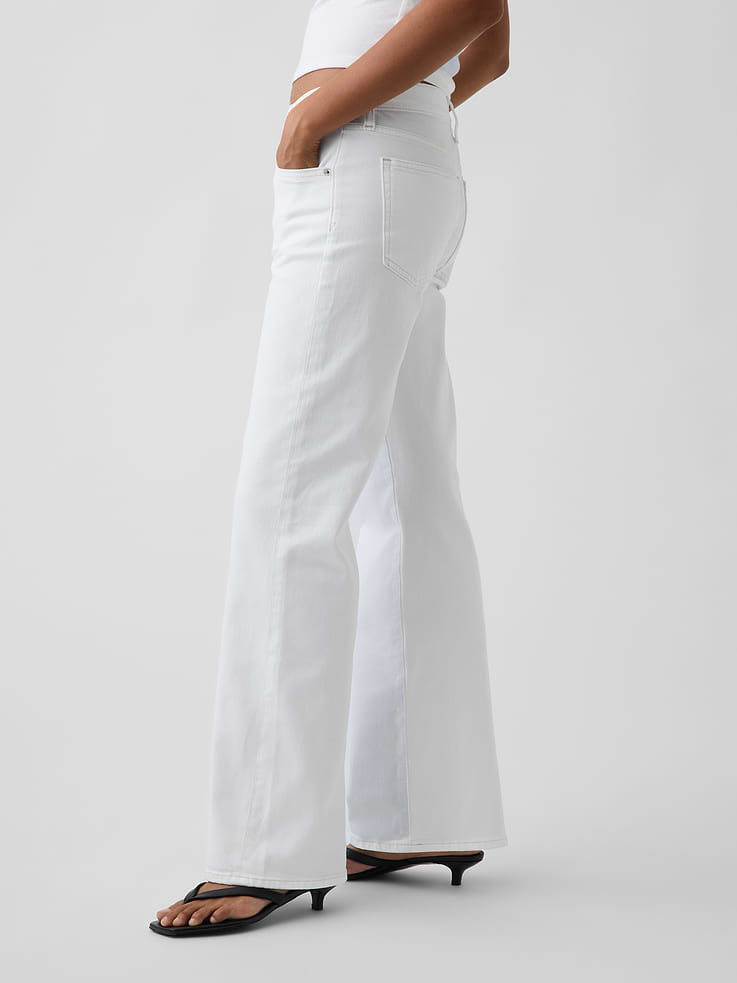 Image number 3 showing, Low Rise Baggy Flare Jeans