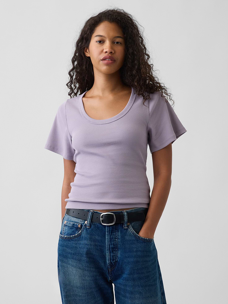 Image number 1 showing, Rib Scoop T-Shirt