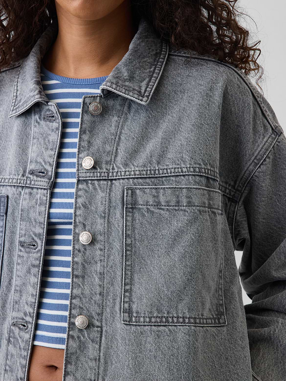 Denim Oversized Shirt Jacket