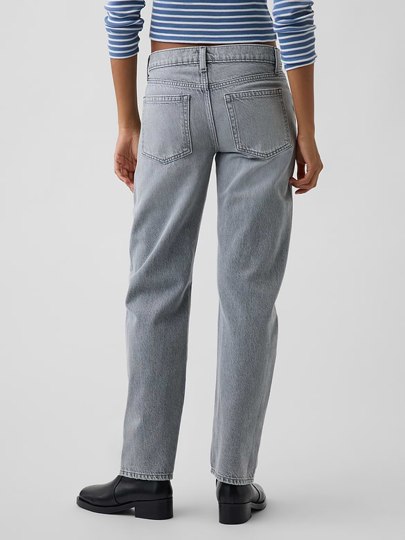 Mid Rise Straight Taper Jeans