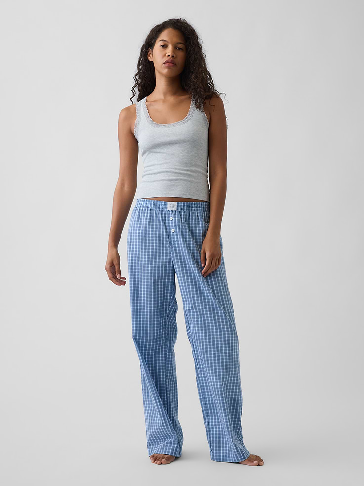 Image number 2 showing, Mini Rib Lace-Trim PJ Tank Top