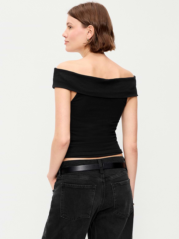 Off-The-Shoulder Fitted Top