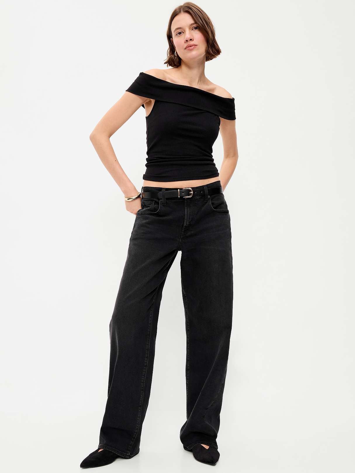 Off-The-Shoulder Fitted Top | Old Navy