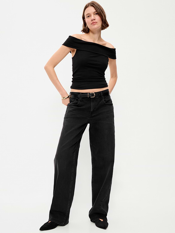 Off-The-Shoulder Fitted Top