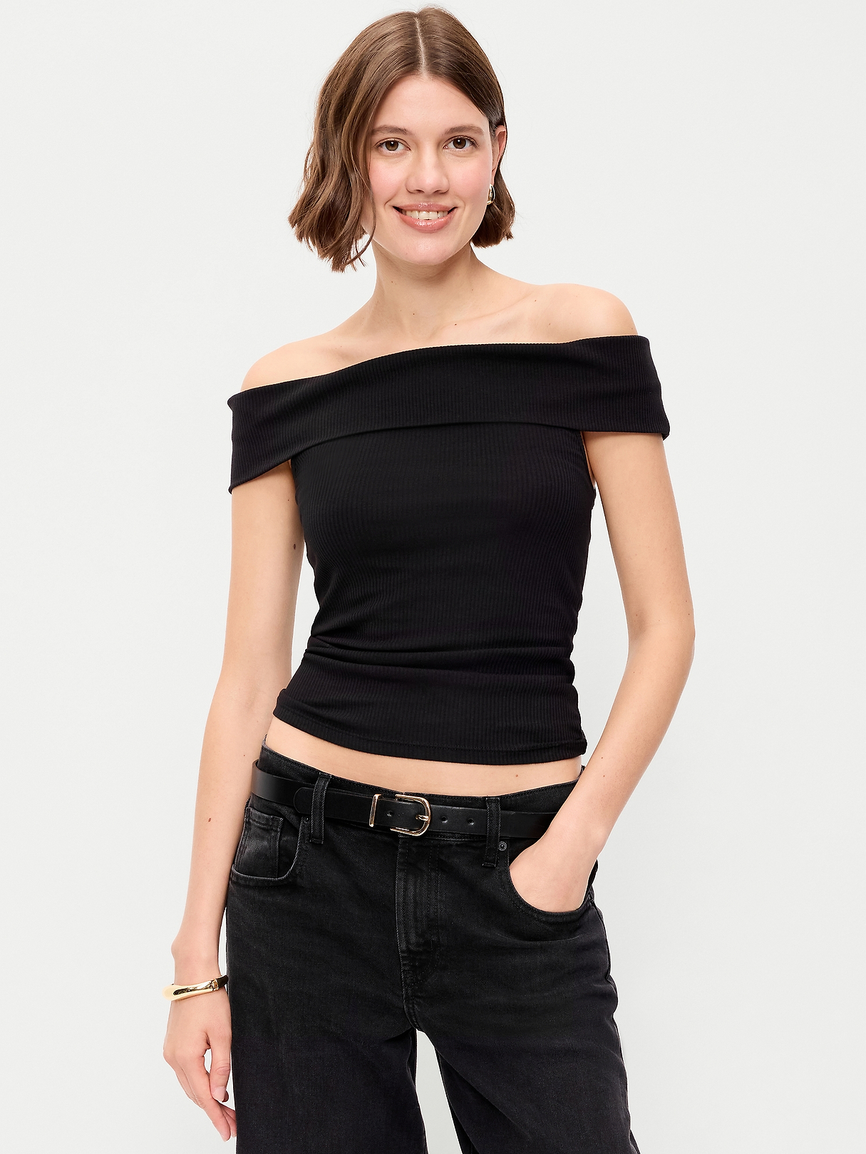 Off-The-Shoulder Fitted Top | Old Navy