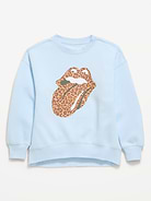 Image number 1 showing, The Rolling Stones™ Oversized Graphic Tunic Sweatshirt for Girls
