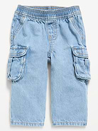 Image 1 of 1, elasticized waistband, faux fly, cargo pockets at each leg, barrel leg, Product #1187737
