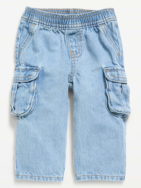Baggy Barrel-Leg Cargo Jeans for Baby
