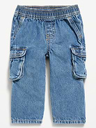 Image 1 of 1, elasticized waistband, faux fly, cargo pockets at each leg, barrel leg, Product #1187737
