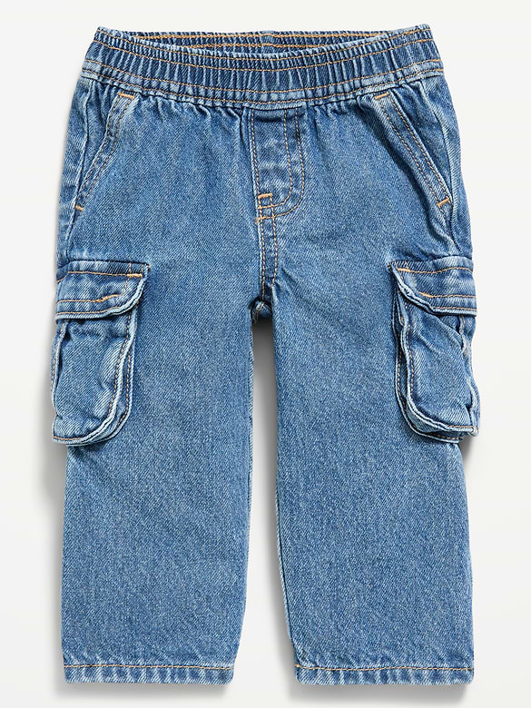 Baggy Barrel-Leg Cargo Jeans for Baby