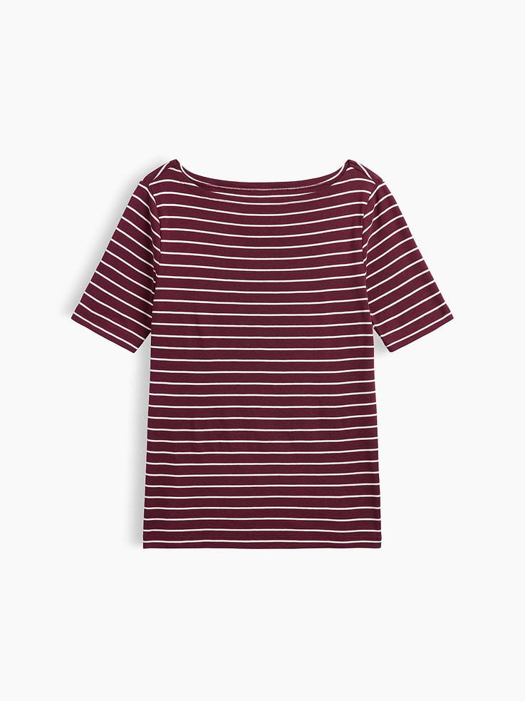 Image number 5 showing, Modern Ribbed Boatneck Top