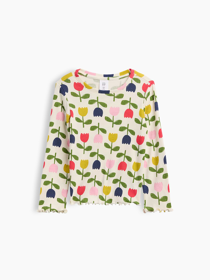 Image number 1 showing, babyGap Ribbed Crewneck T-Shirt