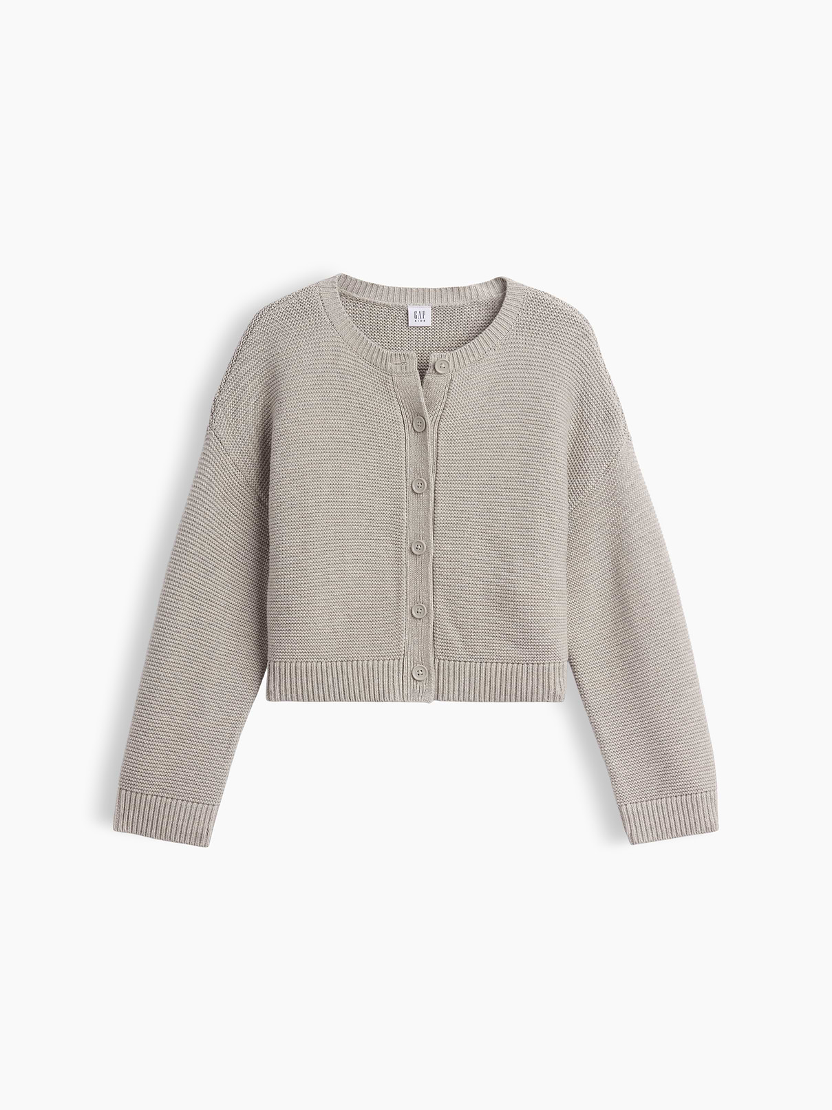 Image 2 of 5, Kids 100% Cotton Oversized Boxy Cardigan Sweater