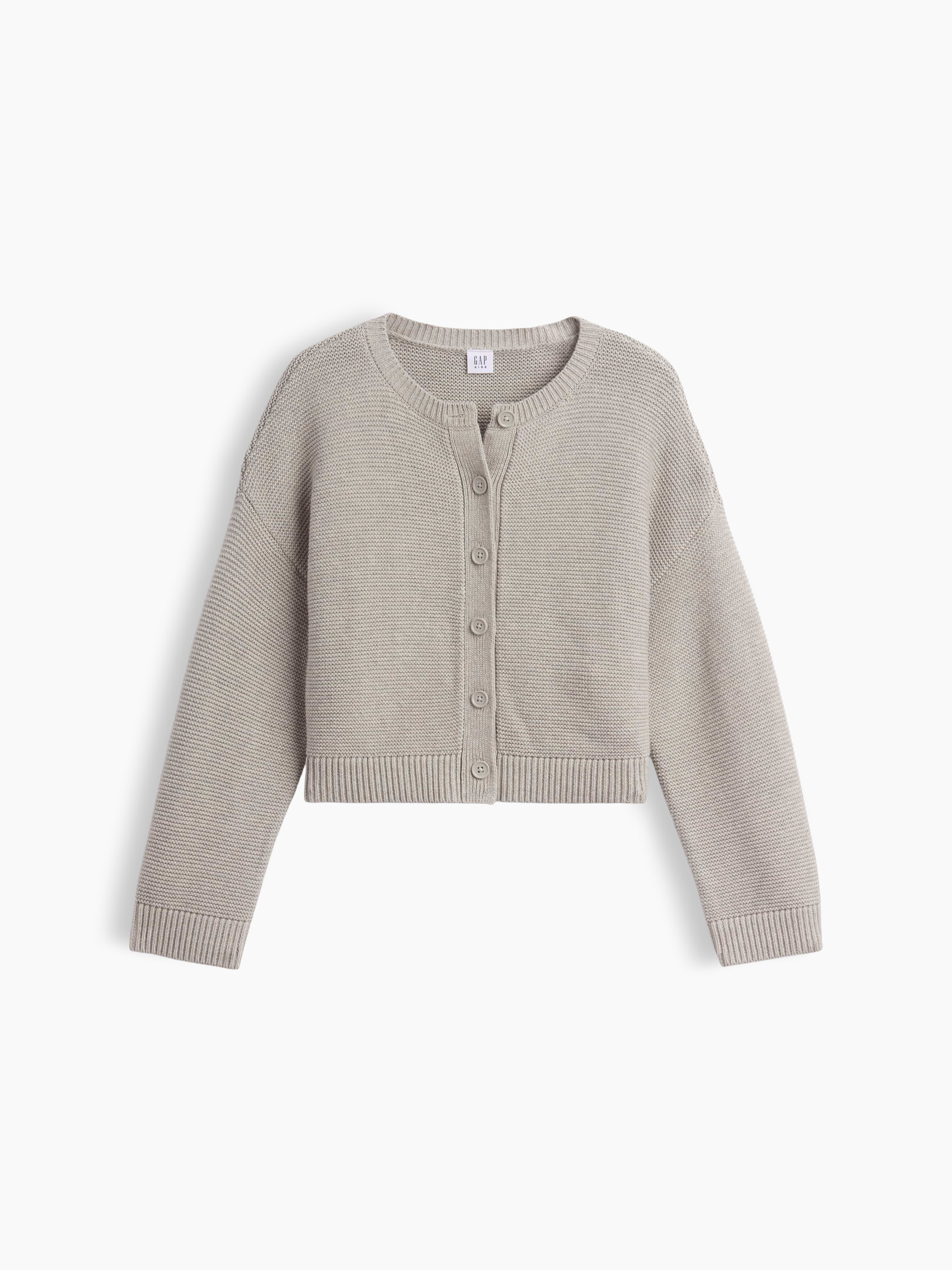 Image 2 of 5, Kids 100% Cotton Oversized Boxy Cardigan Sweater