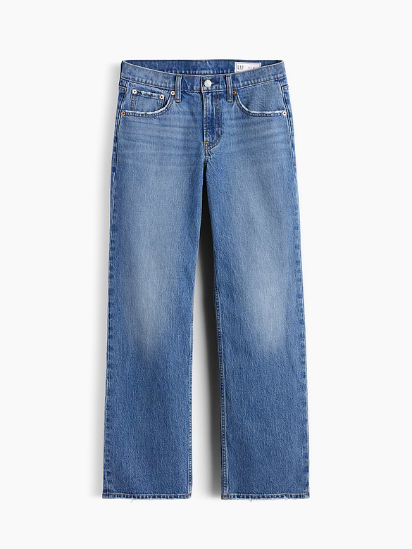 Mid Rise Relaxed Straight Jeans