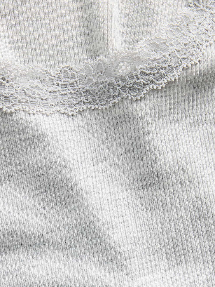 Image number 4 showing, Mini Rib Lace-Trim PJ Tank Top