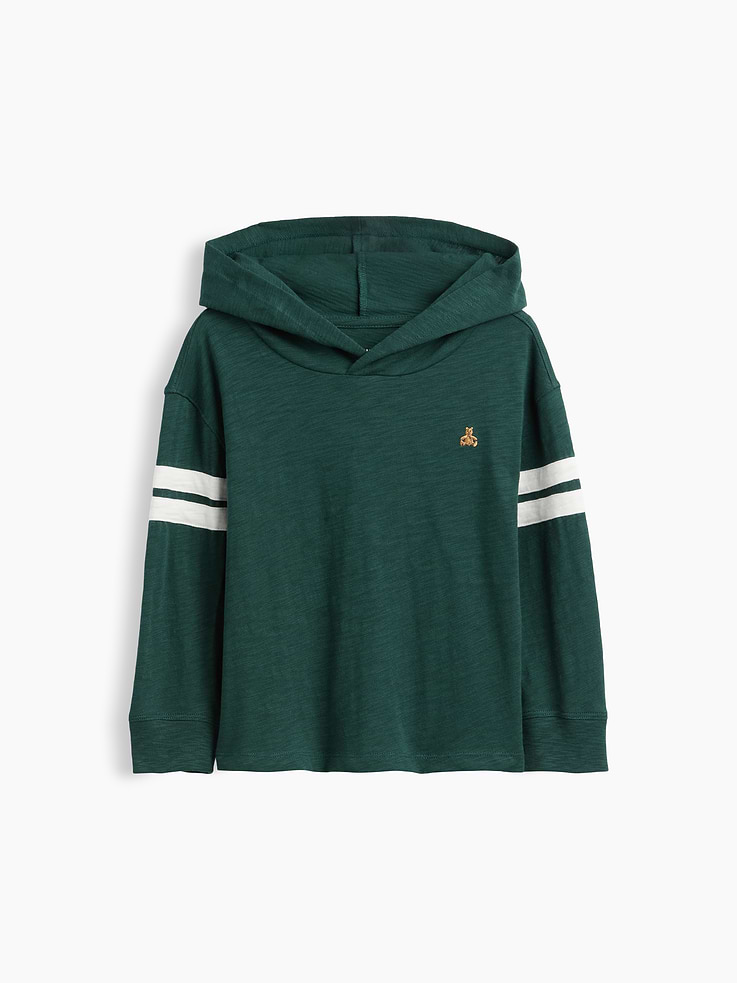 Image number 1 showing, Baby & Toddler Organic Cotton Hooded T-Shirt
