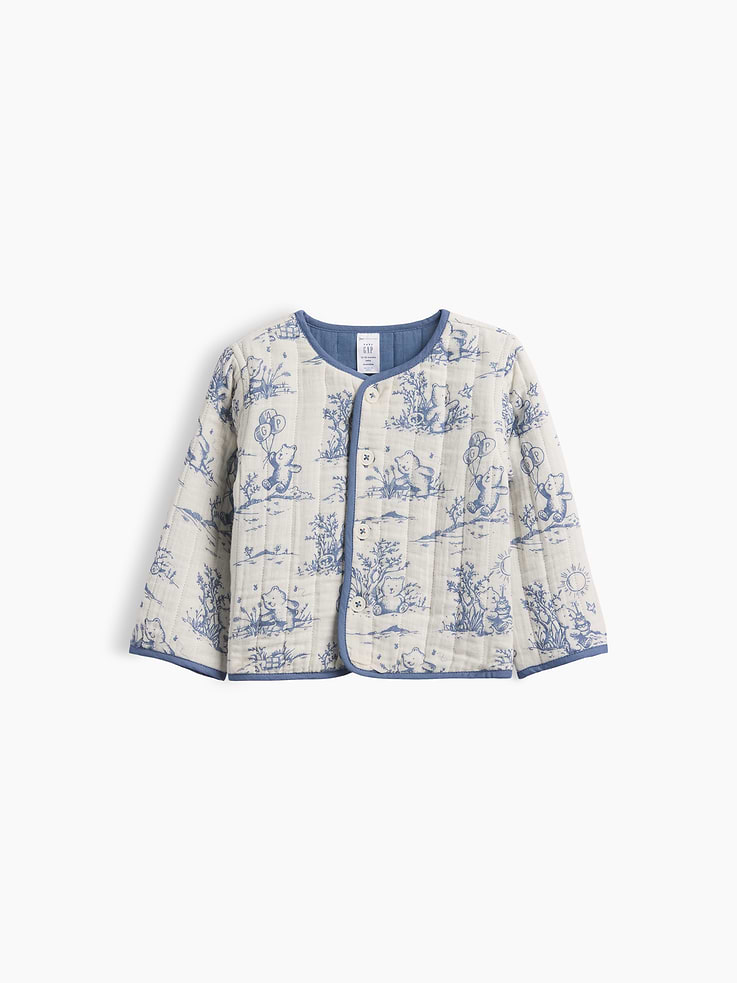 Image number 1 showing, Baby Quilted Gauze Reversible Jacket