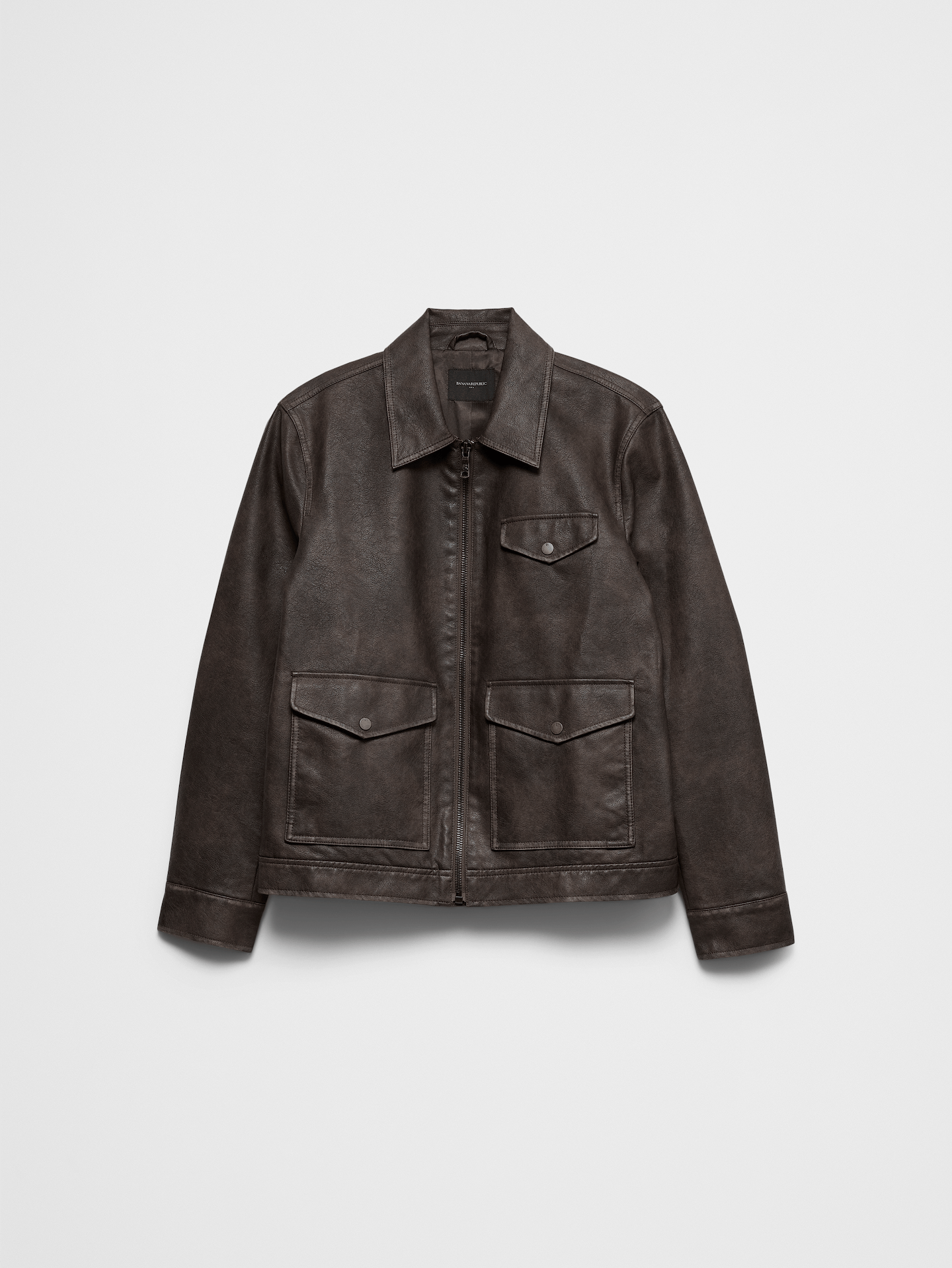 Image number 4 showing, Vegan Leather Zip Jacket
