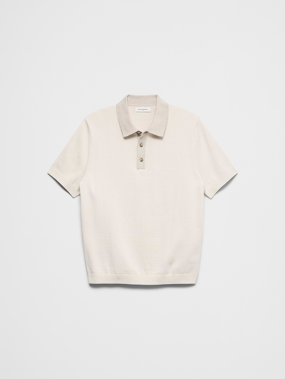 Contrast-Placket Sweater Polo