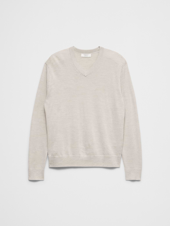 Merino Wool V-Neck Sweater