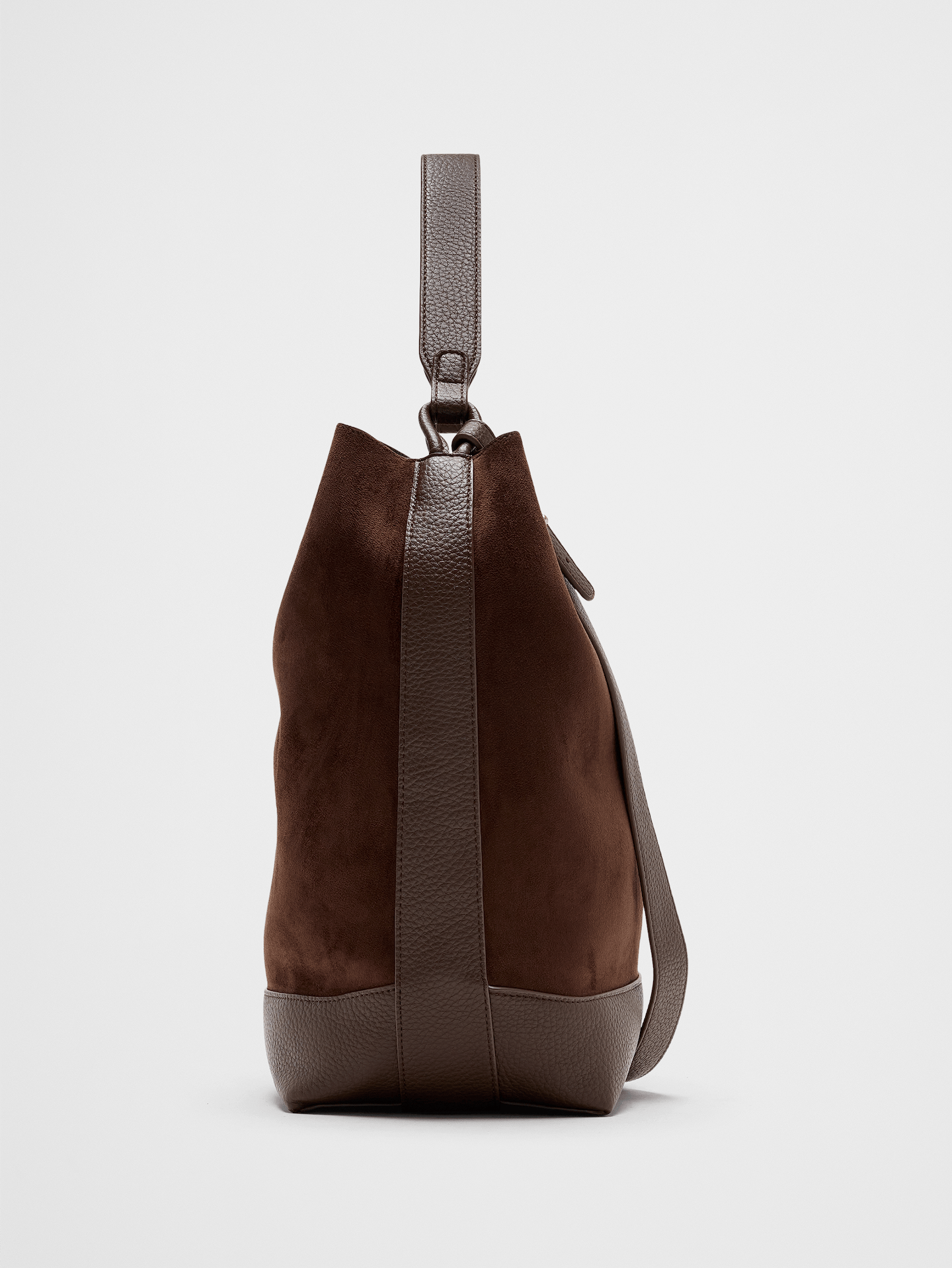 Image number 3 showing, Vegan Leather Suede Bucket Tote