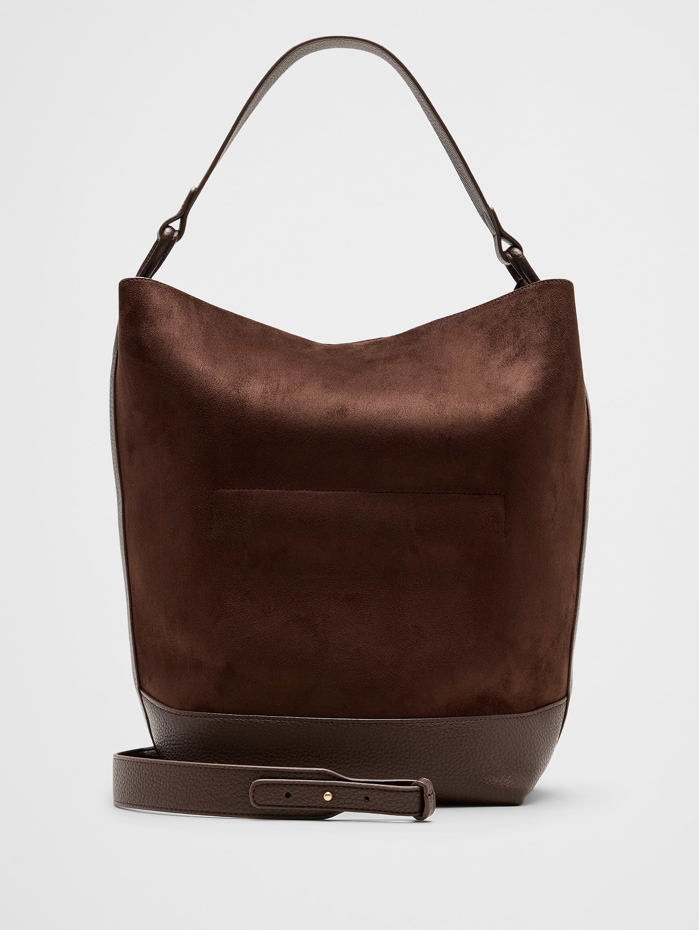 Image number 4 showing, Vegan Leather Suede Bucket Tote
