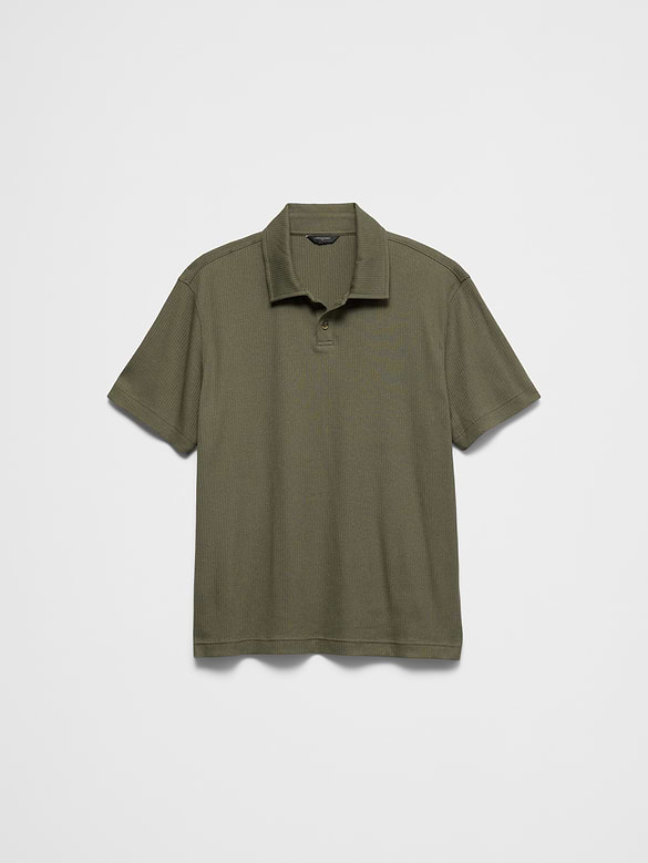 Standard-Fit Light Pointelle Polo