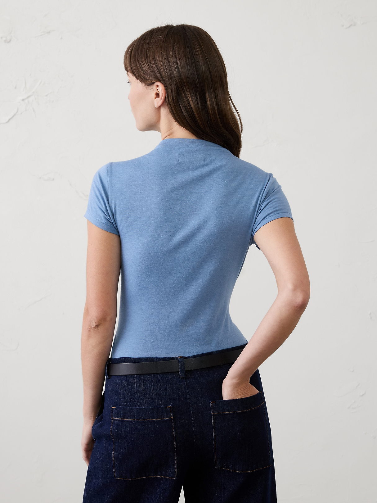 Jersey Mock-Neck T-Shirt | Banana Republic Factory