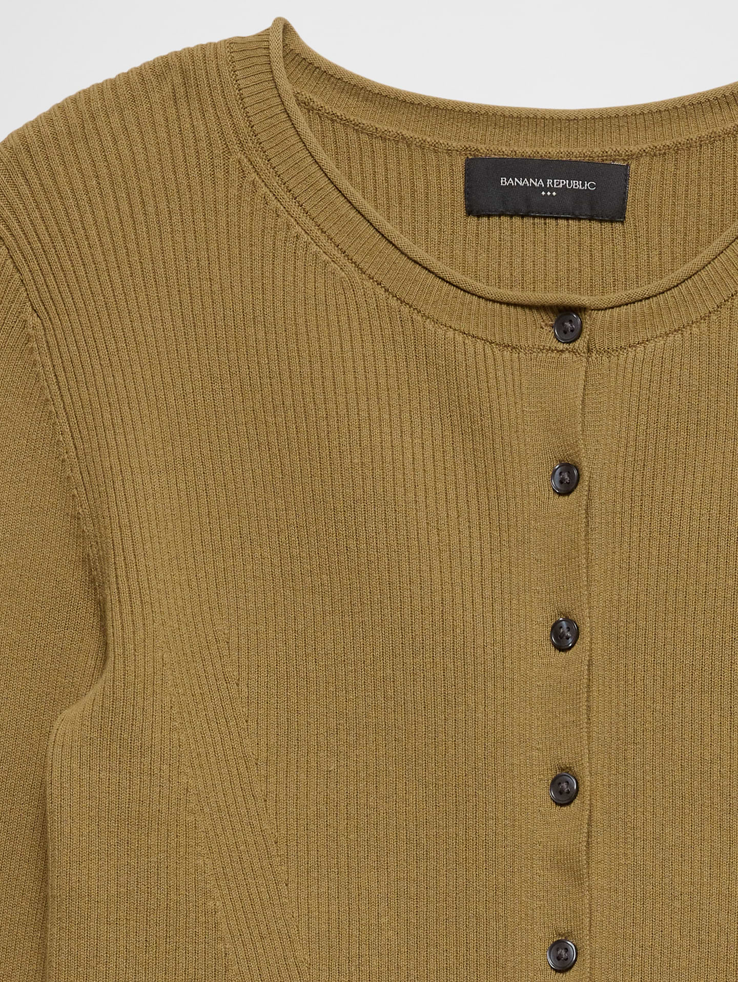 Image number 5 showing, Cotton Ribbed Cardigan Sweater