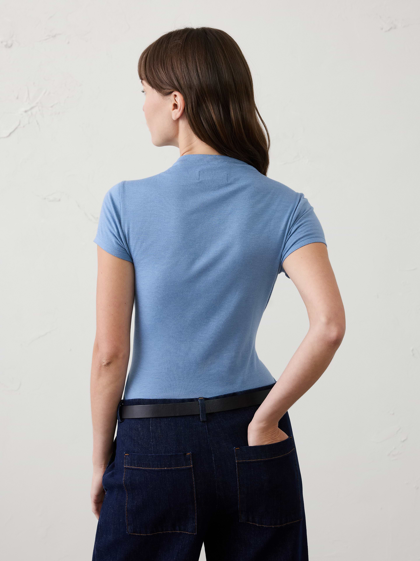 Image number 2 showing, Jersey Mock-Neck T-Shirt