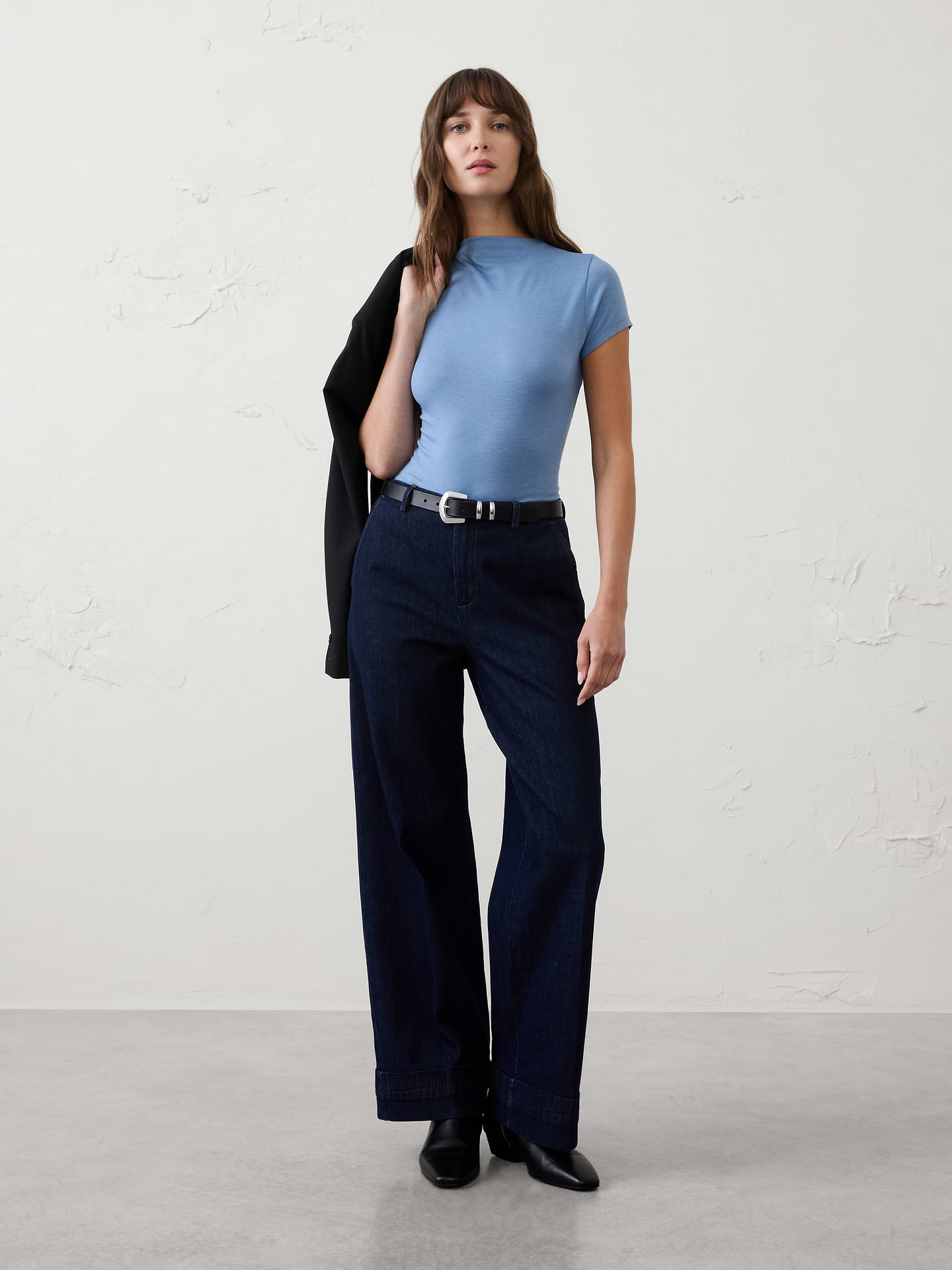 Image number 3 showing, Jersey Mock-Neck T-Shirt